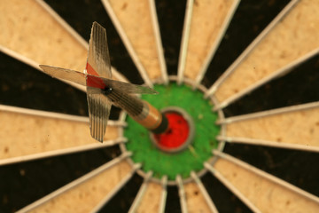 Dart in bullseye