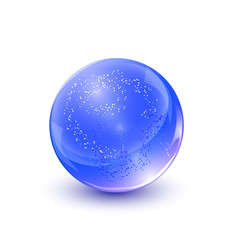 Crystal sphere, vector illustration.