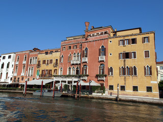 Venice - Exquisite antique buildings along Canal Grande