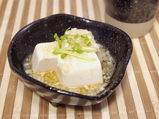 ネギだれ豆腐