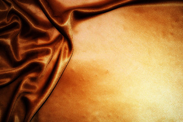 Smooth elegant golden of satin