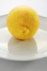 Lemon on plate
