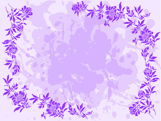 Fototapeta na wymiar lilac floral frame