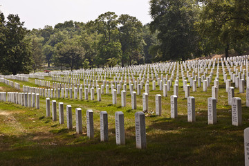 Fototapeta na wymiar Nagrobki na Arlington National Cemetery