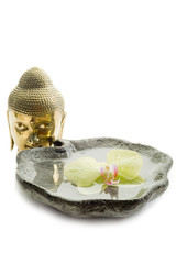 buddha with orchid- buddha con orchidea