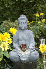 Buddha statue in garden