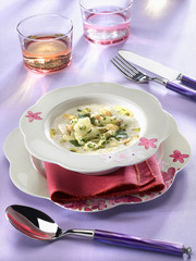 porridge d'avoine et chou fleur à la sauce aux anchois