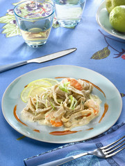 tagliatelles à la sauce au citron vert de Malaisie