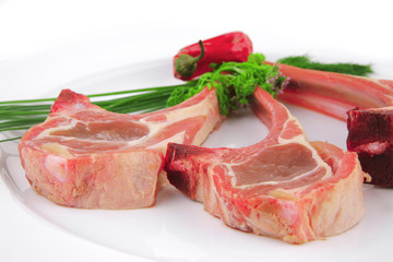 raw lamb ribs