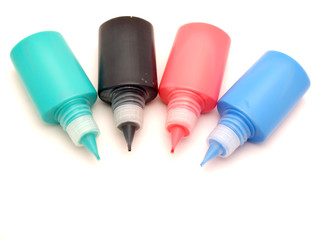 Color tubes with a paint