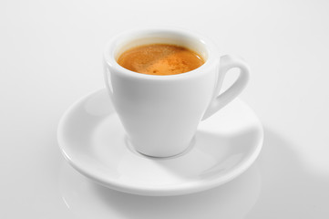 Morning the cup of espresso coffee