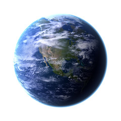 Planet Erde - weiß