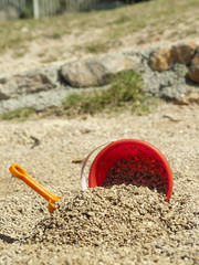 bucket in the sand