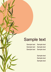 vector illustration with bamboo
