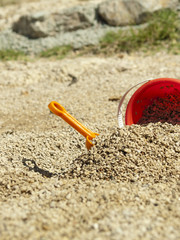 bucket in the sand