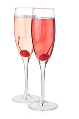 Red and rose champagne
