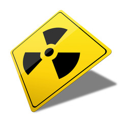 Fototapeta premium 3d schild radioaktiv, strahlung