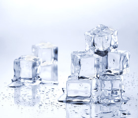 Melting ice cubes