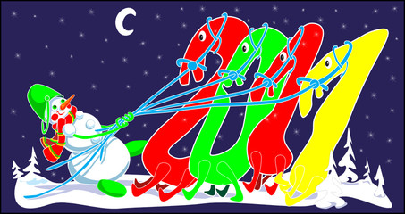 новогодняя открытка