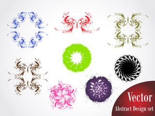 Vector abstract design set