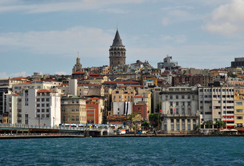 Fototapeta na wymiar Galata Tower (Christea Turris), Istanbul city in Turkey