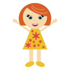 nice little joyful girl