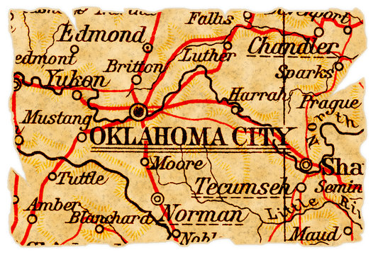 Oklahoma City Old Map