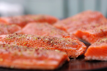 Salmon cooking