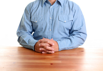 Businessman Hands on Table