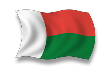 Obraz premium Flag of Madagascar