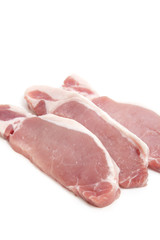 pork loin isolated on white background