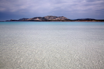 Beautiful sea in paradise beach in Sardinia in Italy