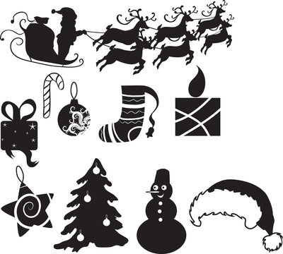 set of christmas icon