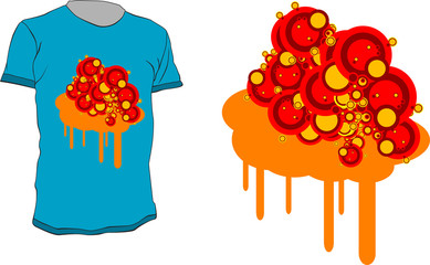 Colorful abstract vector t-shirt design