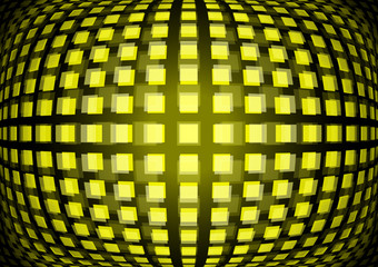 Squared futuristic yellow techno background illustration