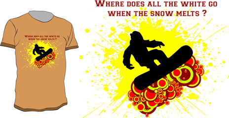 T-shirt design-where does all the white go when the snow melts?