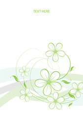 Abstract flowers background with place for your text