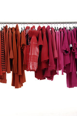red clothes rack display