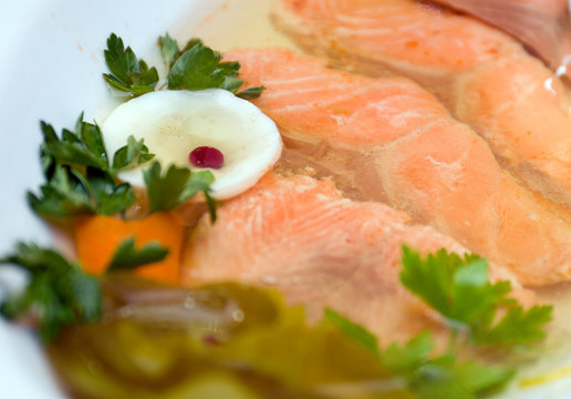 Aspic from salmon