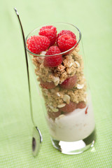 cereal with berries and yogurt