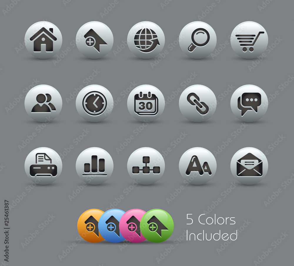 Wall mural website / the vector file includes 5 colors