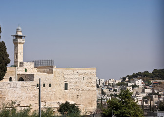 Naklejka premium Mosque and Mount of Olives