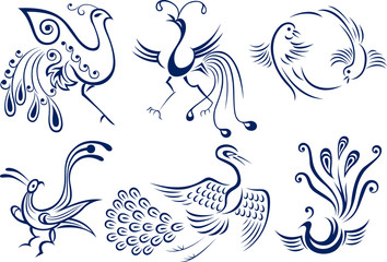 classic bird symbol illustration