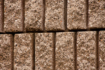 Closeup of Cut Block Wall