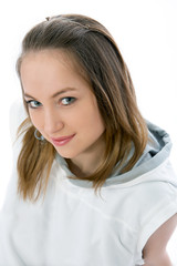 Fototapeta premium young woman posing in a studio