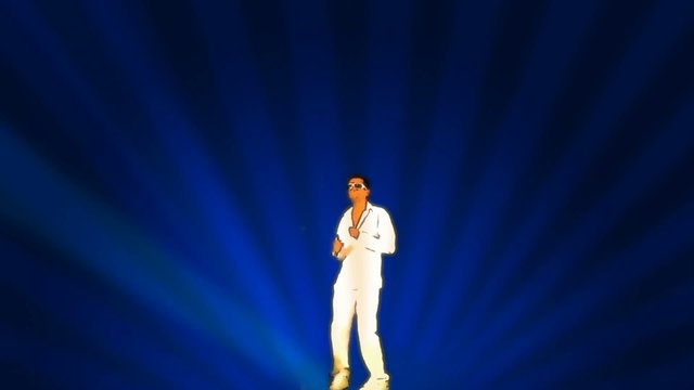 Animation vid&eacute;o disco danse fond bleu