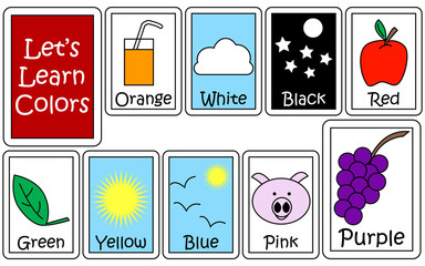 Set of Color Flashcards