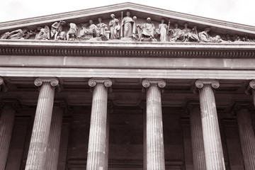 The Main Entrance of the British Museum in London