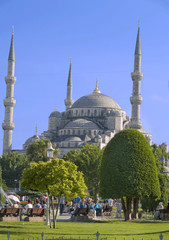 Fototapeta na wymiar Mezquita Azul, Estambul, ciudad europea de la cultura, Turquía
