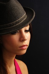 Portrait of the girl in a hat